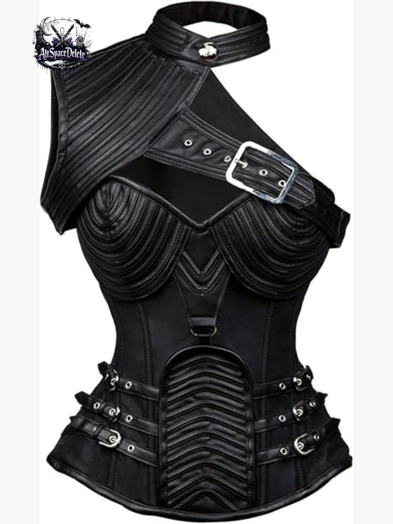 Steampunk Gothic Steel Boned Overbust Corset With Zipper Slim Fit